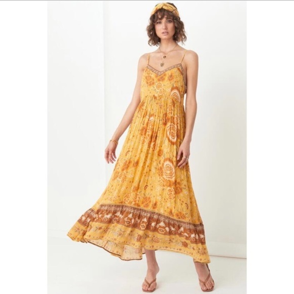 SPELL Mystic Strappy Maxi Dress / Sunflower - Picture 11 of 14
